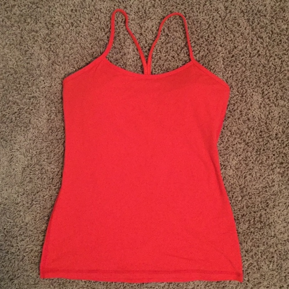 Red Lululemon Power Pose Tank